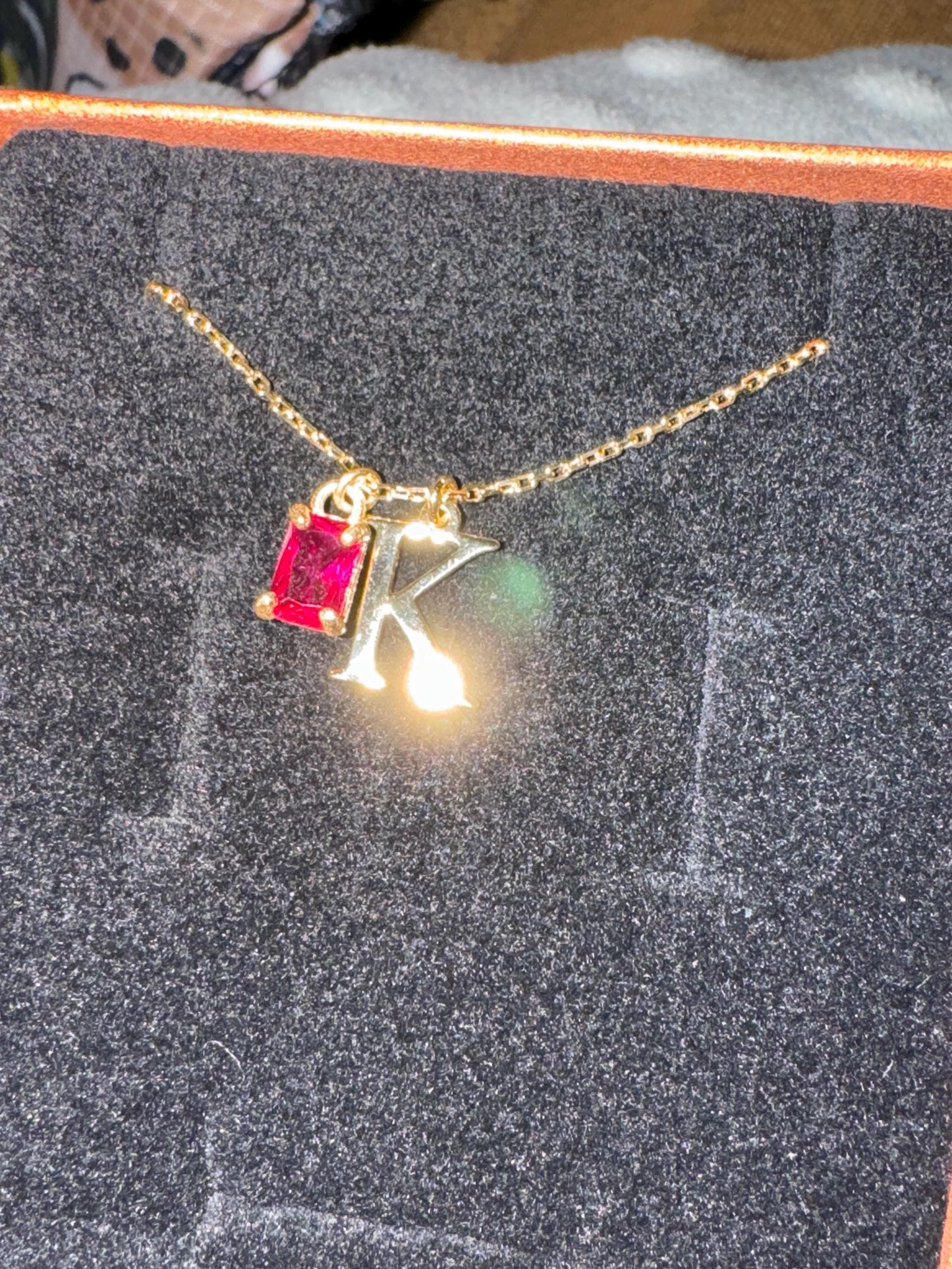 14K Solid Gold Initial Birthstone Necklace, Personalized Initial Necklace, Silver Necklace, Mothers Necklace, Mothers Day Gift, Gift for her