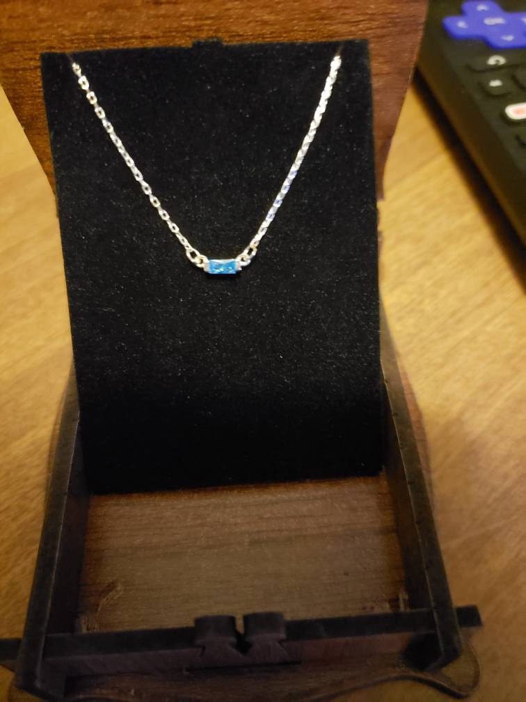 Baguette Birthstone Necklace,Family Birthstone Necklace,Personalized Gift,Mother's Birthstone Jewelry,Mothers Day Gift for Mom,Birthday Gift