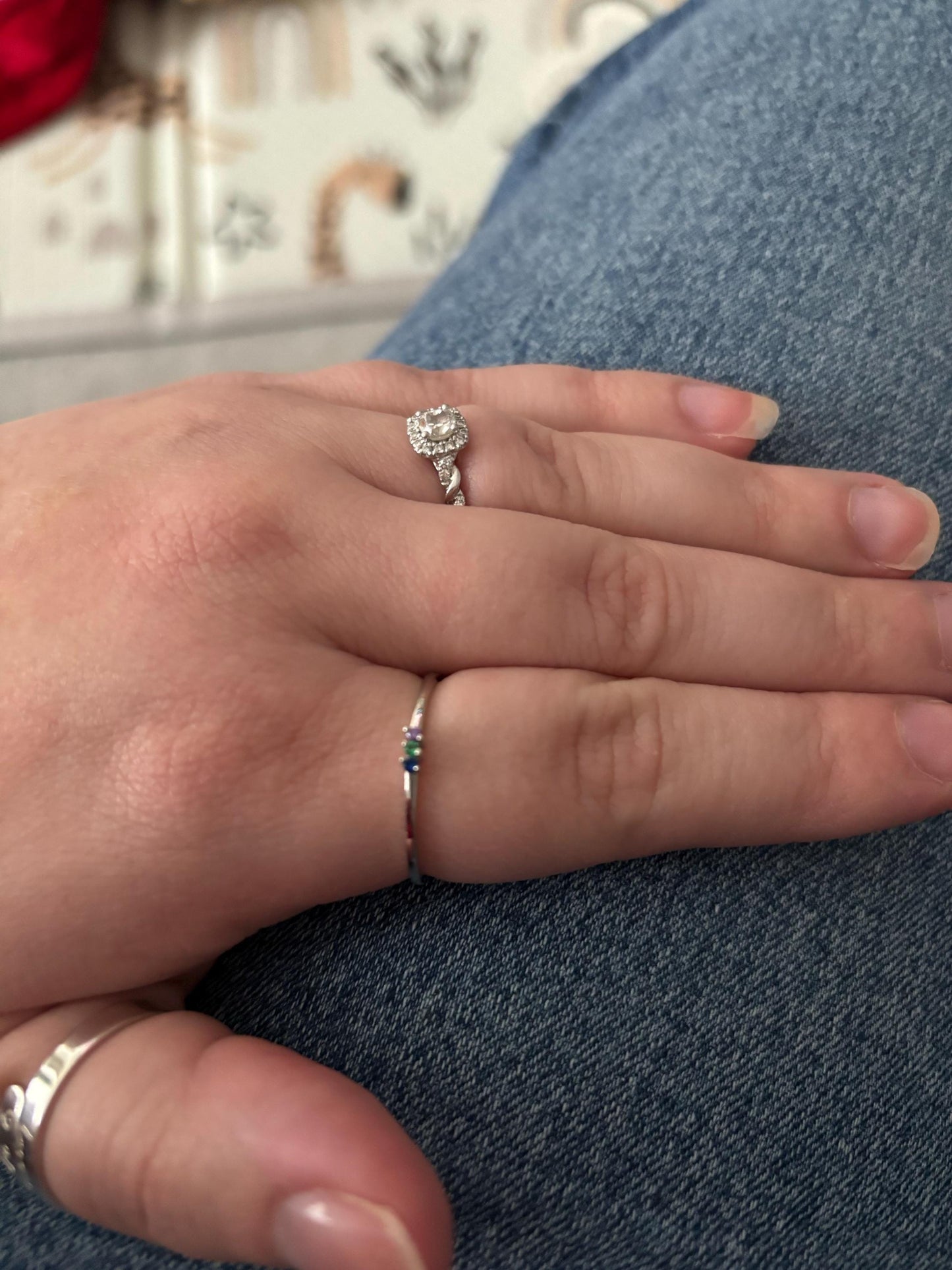 Custom Mini Family Birthstone Ring, Personalized Gemstone Sterling Silver 925 Ring, Stackable Ring, Christmas Gift, Birthday Gift for Her/Mother