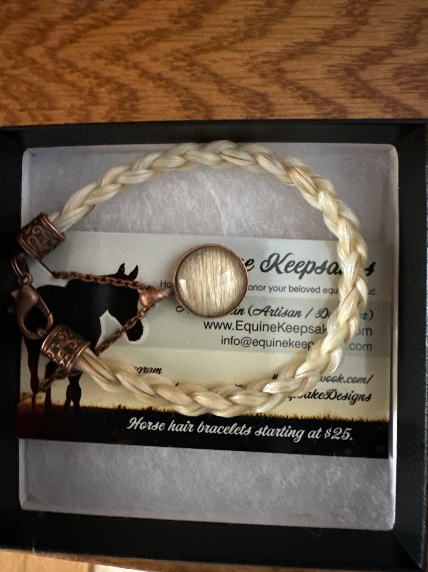 Custom Horse Hair Bracelet and Necklace Gift Set Braided by Equine Keepsakes