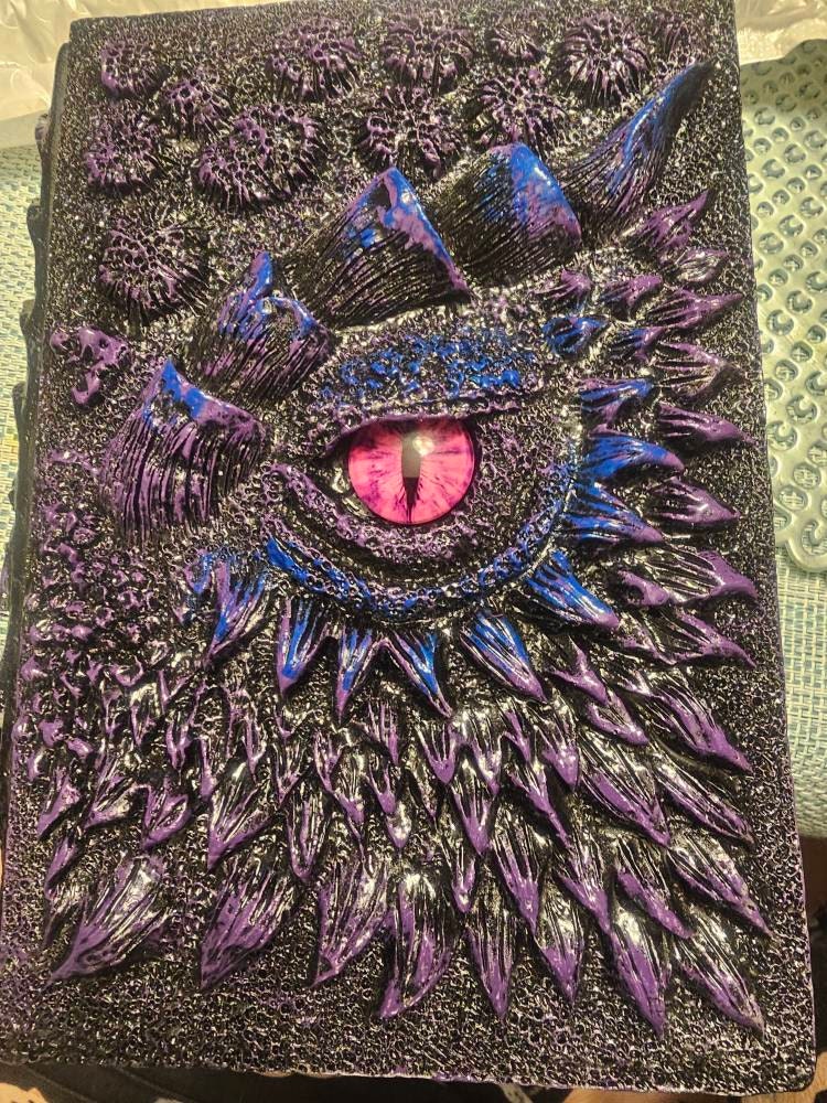 Vintage Design Embossed 3D Journal, Dragons Theme Sketchbook,  Loose-leaf Notepad, Loose-leaf ledger, Book Of Dragons, Magical Notebook