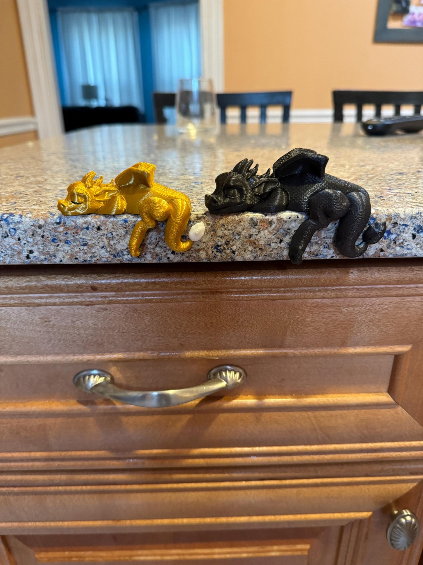 Sleeping Dragon Bookshelf Sitter | Dragon Bookshelf Decor | Multicolor Dragon Figurine | Fourth Wing Inspired | Black and Gold Dragons