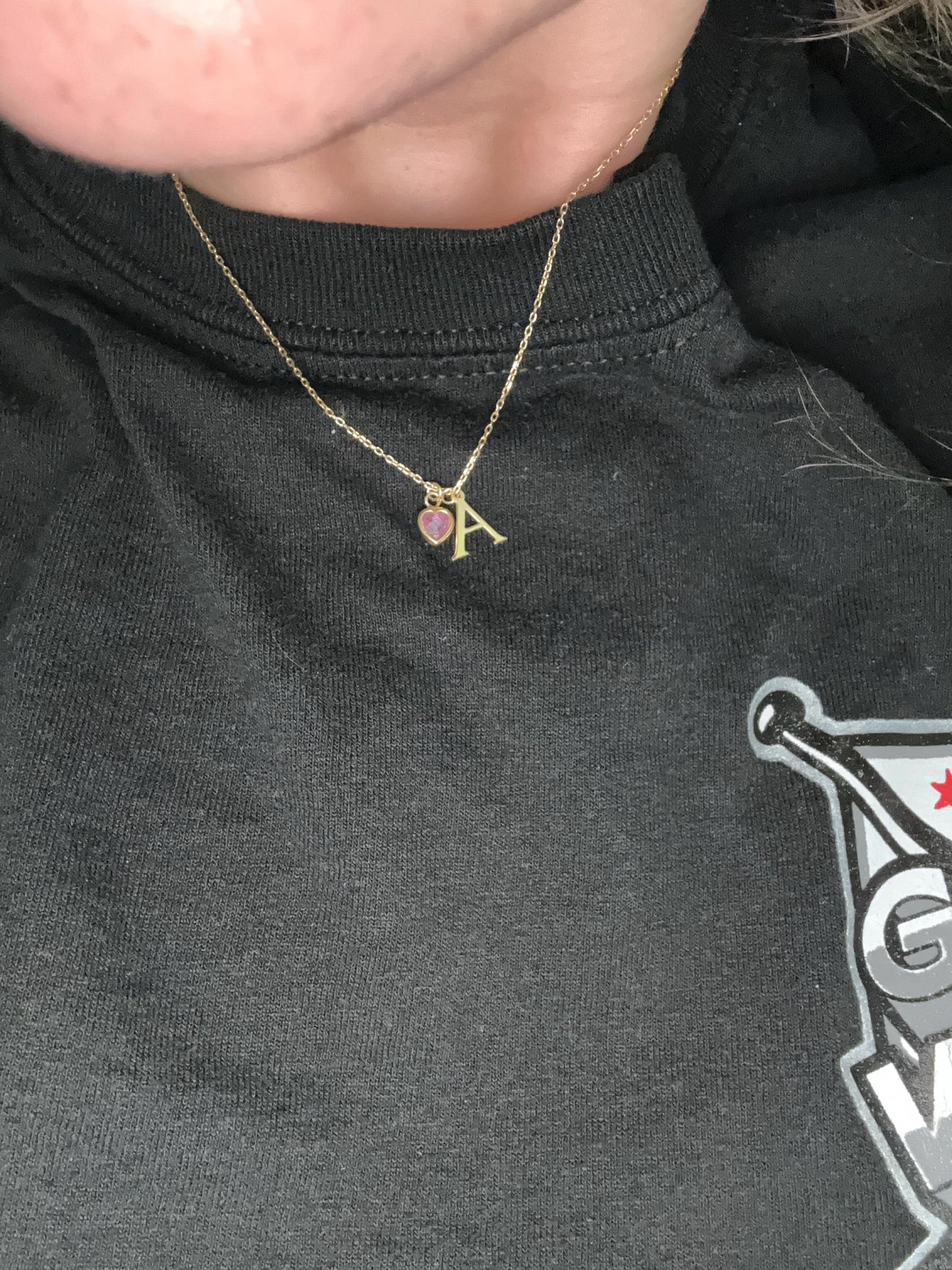 14K Solid Gold Initial Birthstone Necklace, Personalized Initial Necklace, Silver Necklace, Mothers Necklace, Mothers Day Gift, Gift for her