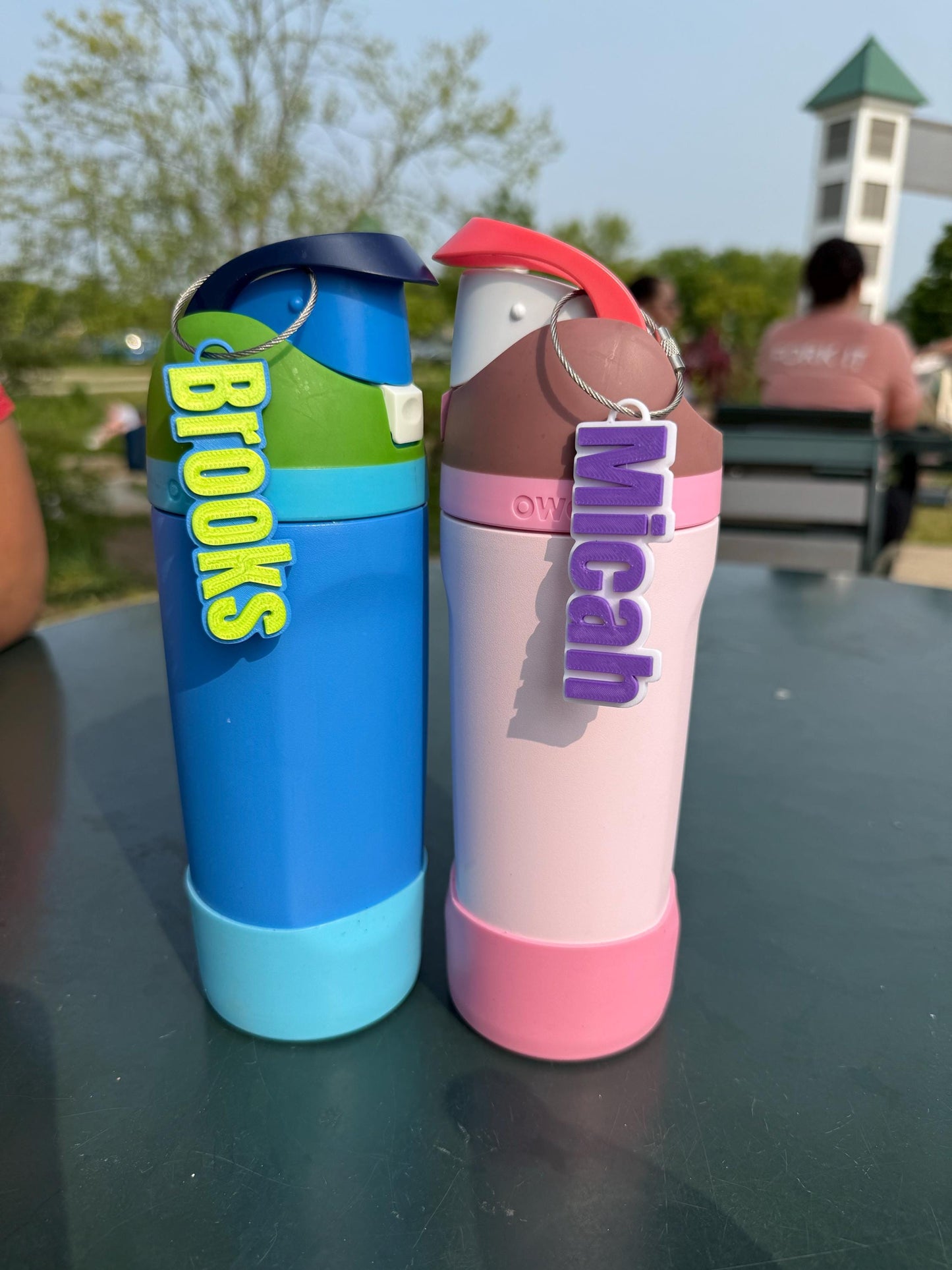Bottle Name Tag, Personalized Name Keychain, Custom Backpack Tag, School Name Label, Tumbler Charm, Lunchbox Tag, 3D Printed Keychains