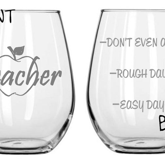 Teacher Glass FREE Personalization
