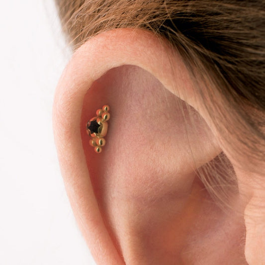 Helix Earring Cartilage Stud Earring Gold & Sterling Silver Helix Jewelry Tiny Stud Small Piercing Dainty Modern Jewelry - CRT002