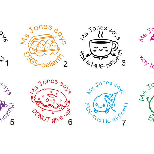 Custom Teacher Stamp,Personalized Name Teacher Stamps,Custom Teacher Gift Stamp,Teacher Comment Stamps,Classroom Stamps,Cute Stamps,eggs