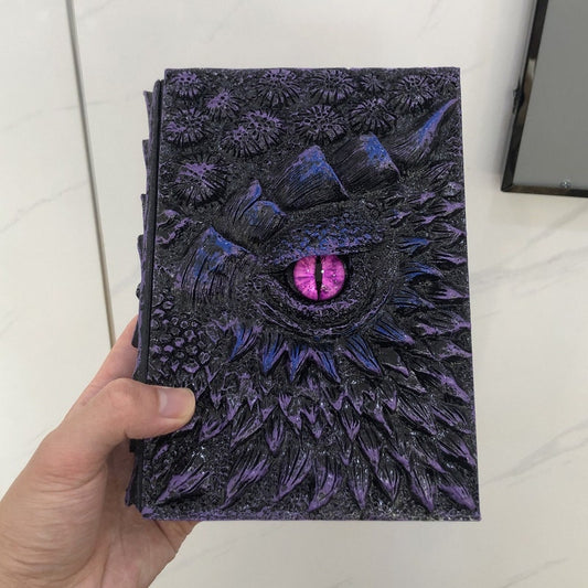 Vintage Design Embossed 3D Journal, Dragons Theme Sketchbook,  Loose-leaf Notepad, Loose-leaf ledger, Book Of Dragons, Magical Notebook