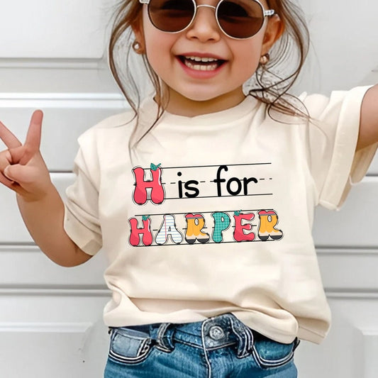 Custom Kids Name Back To School Shirt Shirt, Toddler First Day of School Tee Kindergarten Shirt With Name, First Day School Outfit