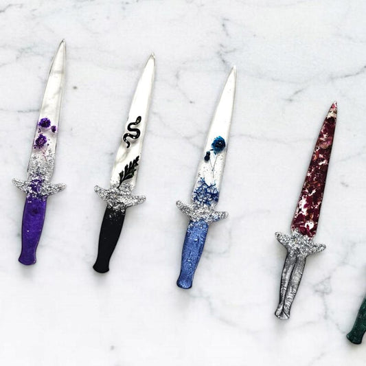 Custom Dagger Bookmark Set - Wedding Party Favors, Book Nook Accessories, Personalize Your Reading Experience