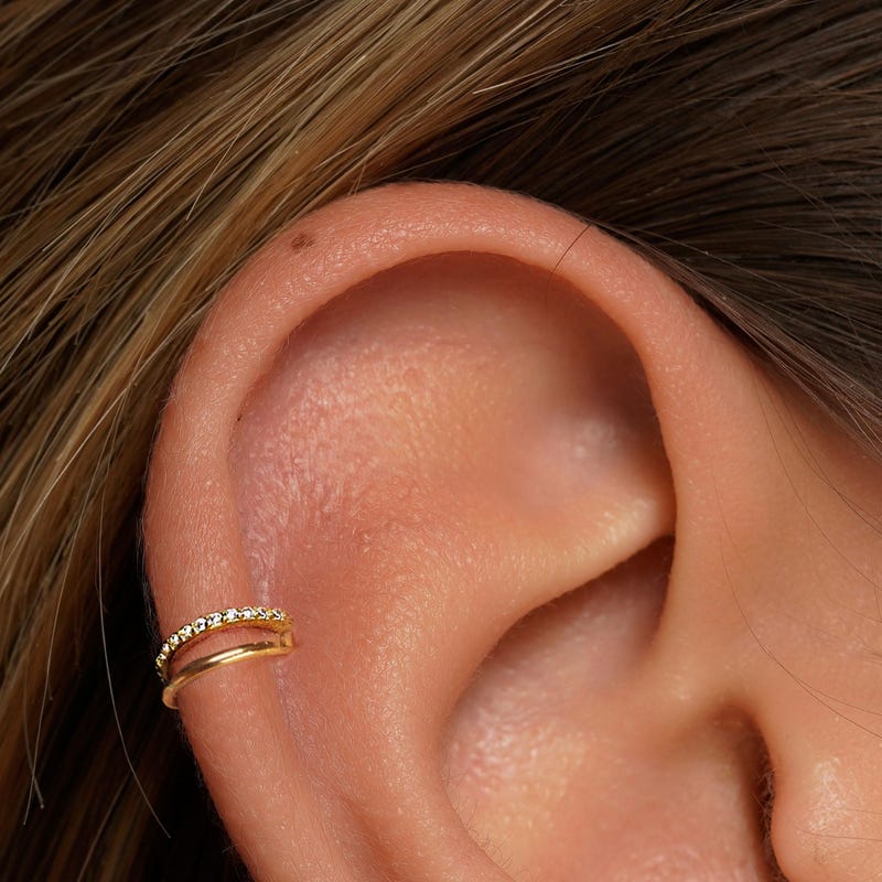 18G/16G  Titanium Double Hinge Hoop •  Hinged Segment Nose Ring •  Septum Clicker Ring • Cartilage Hoop • Helix Earring Hoop
