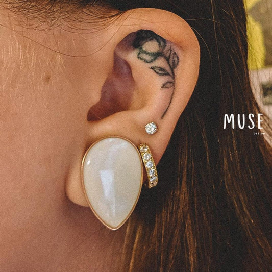 Teardrop Ear Plug Earrings Ear Plug Tunnel Gauges for Stretched Ear Lobes Ear Gauges Jewelry