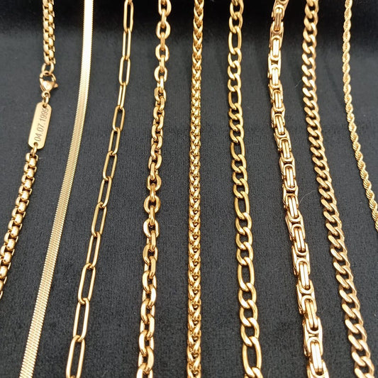 18K Gold Filled Belly Chain Necklace,Body Chain,Christmas Gifts,Anchor,Curb, Figaro Chain,Rope,Paperclip,Snake, Box Chain, Gift for Her
