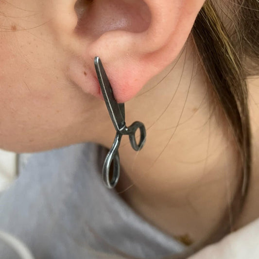 Scissor Earrings - Streetwear Earrings - Unique Stud Earrings - Stainless Steel - Y2K - Grunge - Alternative standout earrings