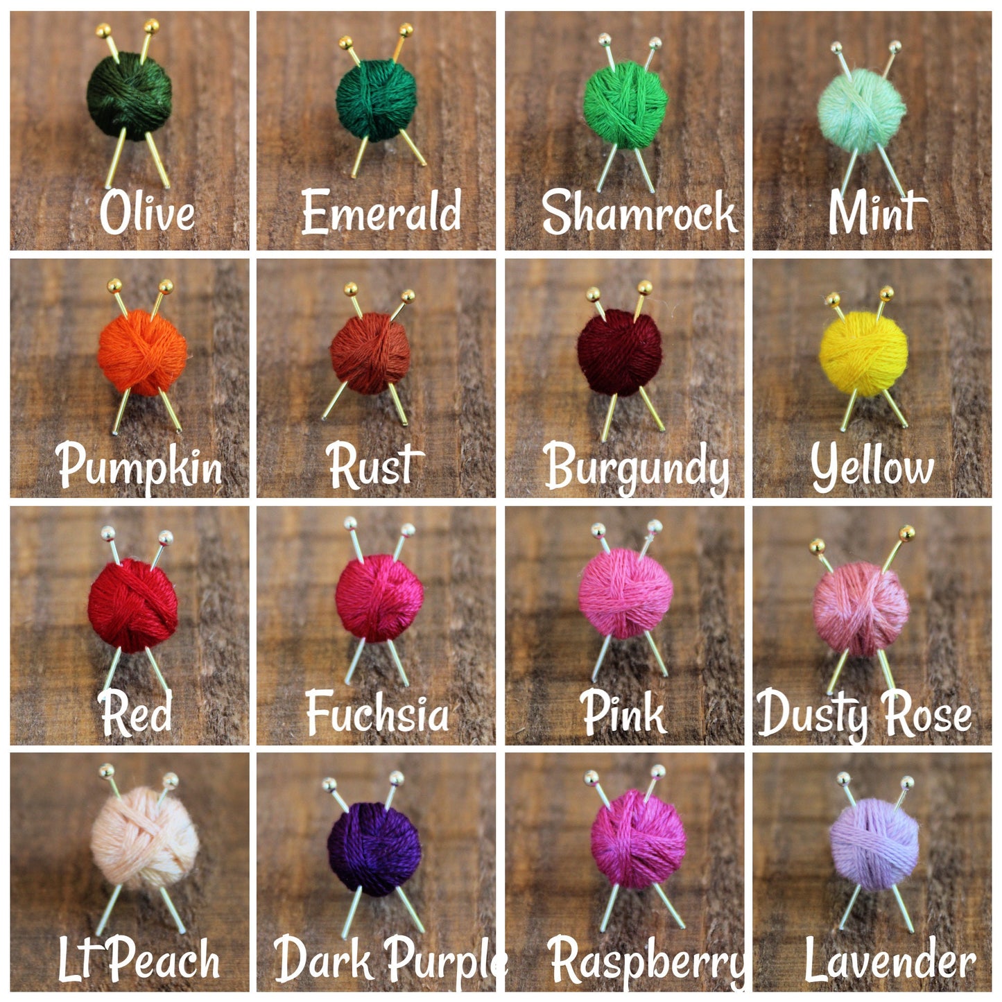 Crochet Hook Earrings, Yarn Ball Earrings, Crocheter Gift, Mini Crochet Hook, Crochet Jewelry, Crochet Dangle Earrings, You Choose Color