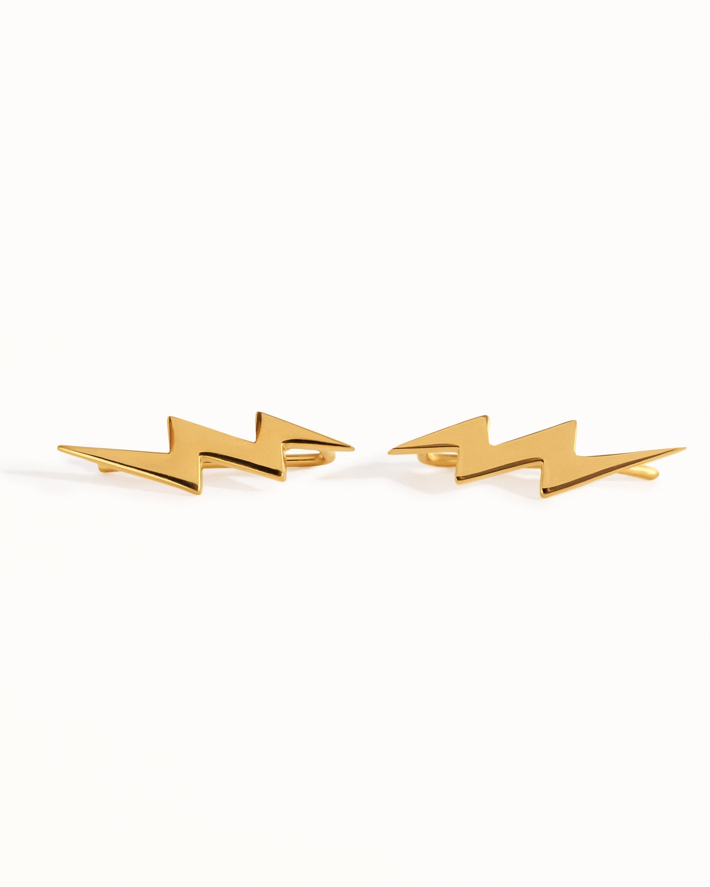 Bolt Earring Ear Climber 925 Sterling Silver Ear Cuff Lightning 14K Ear Crawler Chic Fashion Earrings Modern Jewelry Gift - FES009