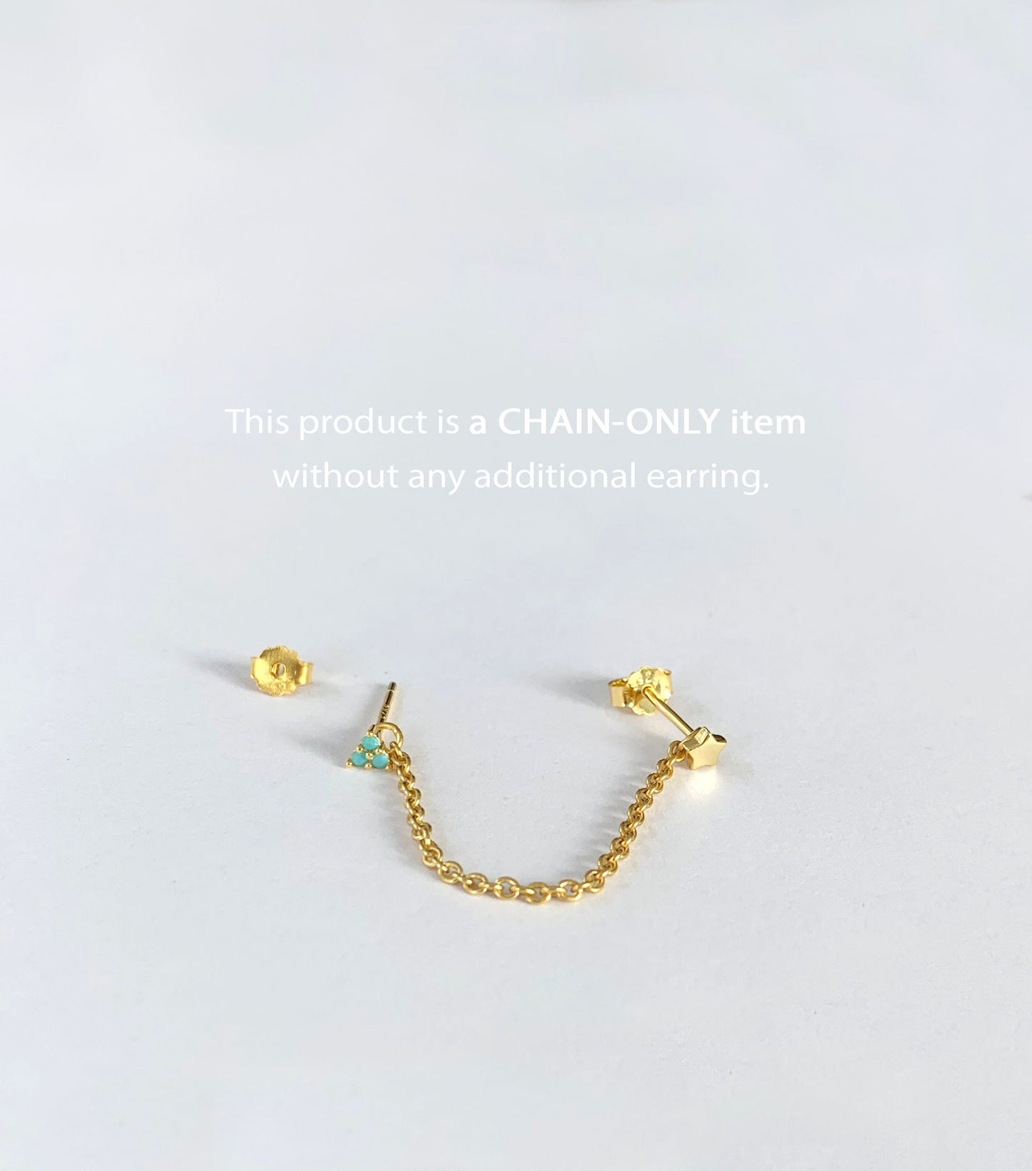 Detachable Chain Earring - Minimalist Chain Earring - Sterling Silver Earring - Silver Chain Earring - Dainty Earring - Tiny Earring