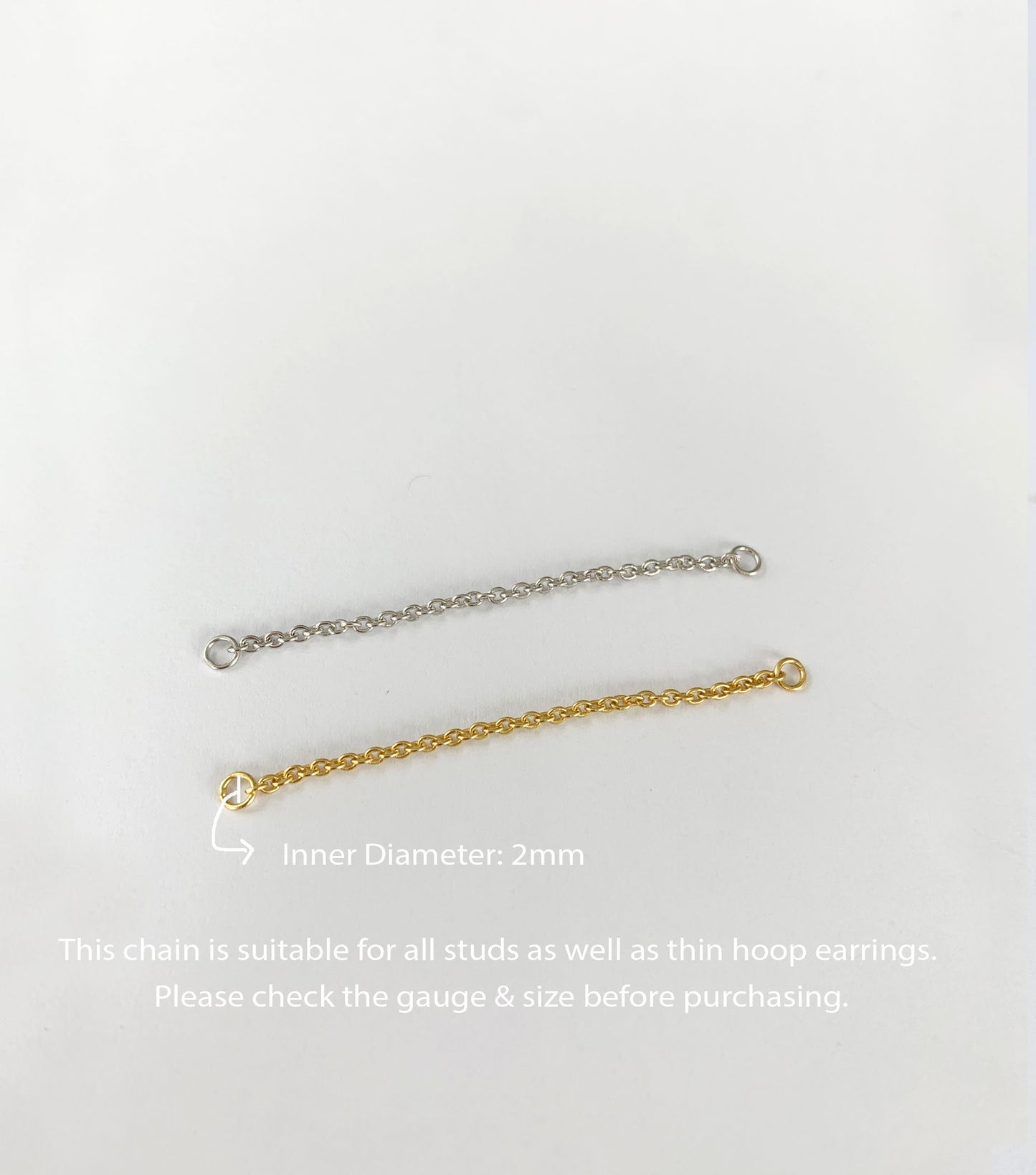 Detachable Chain Earring - Minimalist Chain Earring - Sterling Silver Earring - Silver Chain Earring - Dainty Earring - Tiny Earring