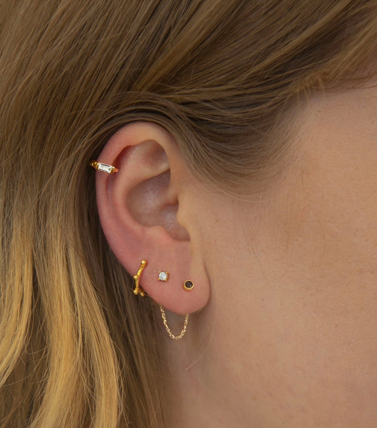 Detachable Chain Earring - Minimalist Chain Earring - Sterling Silver Earring - Silver Chain Earring - Dainty Earring - Tiny Earring
