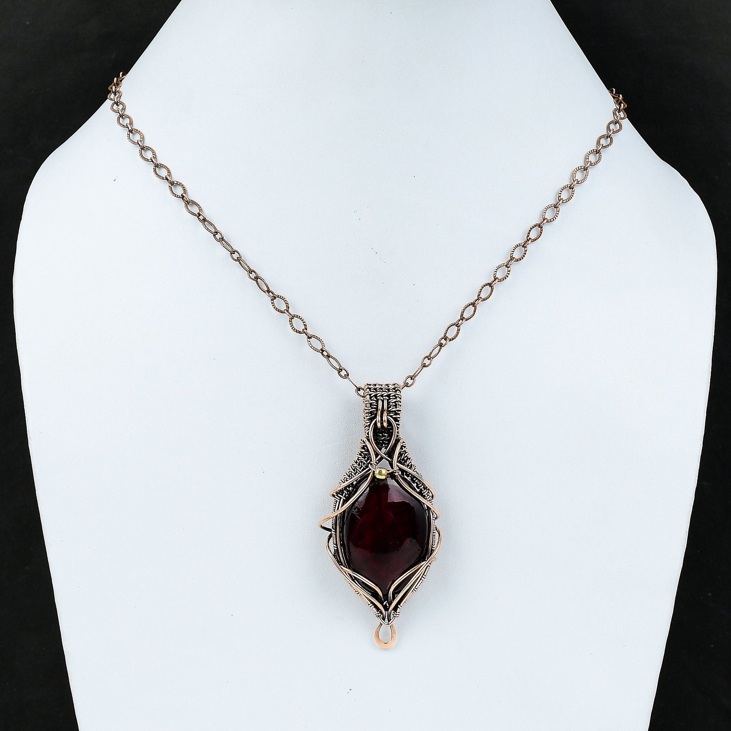 Red Purple Blue Fire Labradorite Necklace Brass Wire Wrapped Pendant Handmade Brass Jewelry Natural Gemstone Pendant Wire Wrapped Jewelry Gift for Her