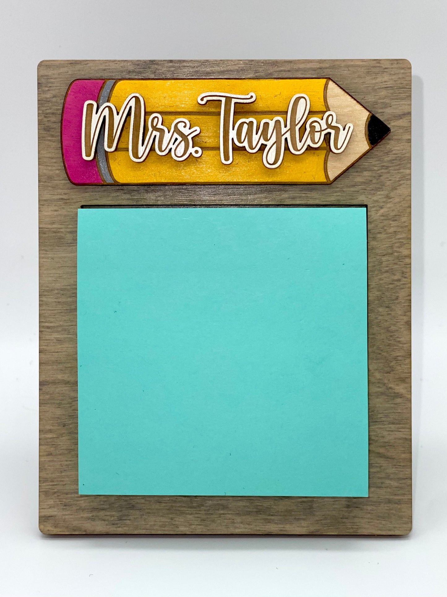 Teacher Sticky Note Pad Holder Gift | Personalized Teacher Name Gift | Student Gift For Teacher | Teacher Gift | Teacher End of Year Gift