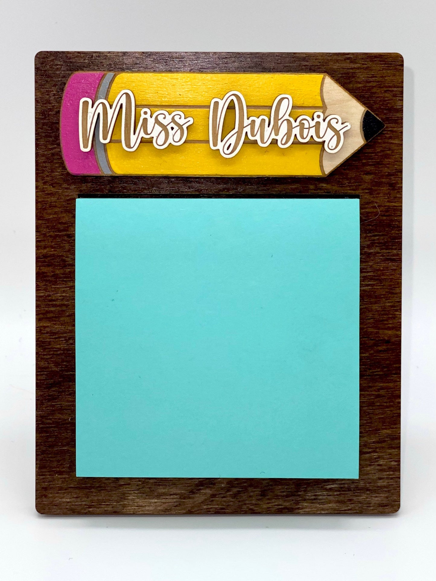 Teacher Sticky Note Pad Holder Gift | Personalized Teacher Name Gift | Student Gift For Teacher | Teacher Gift | Teacher End of Year Gift
