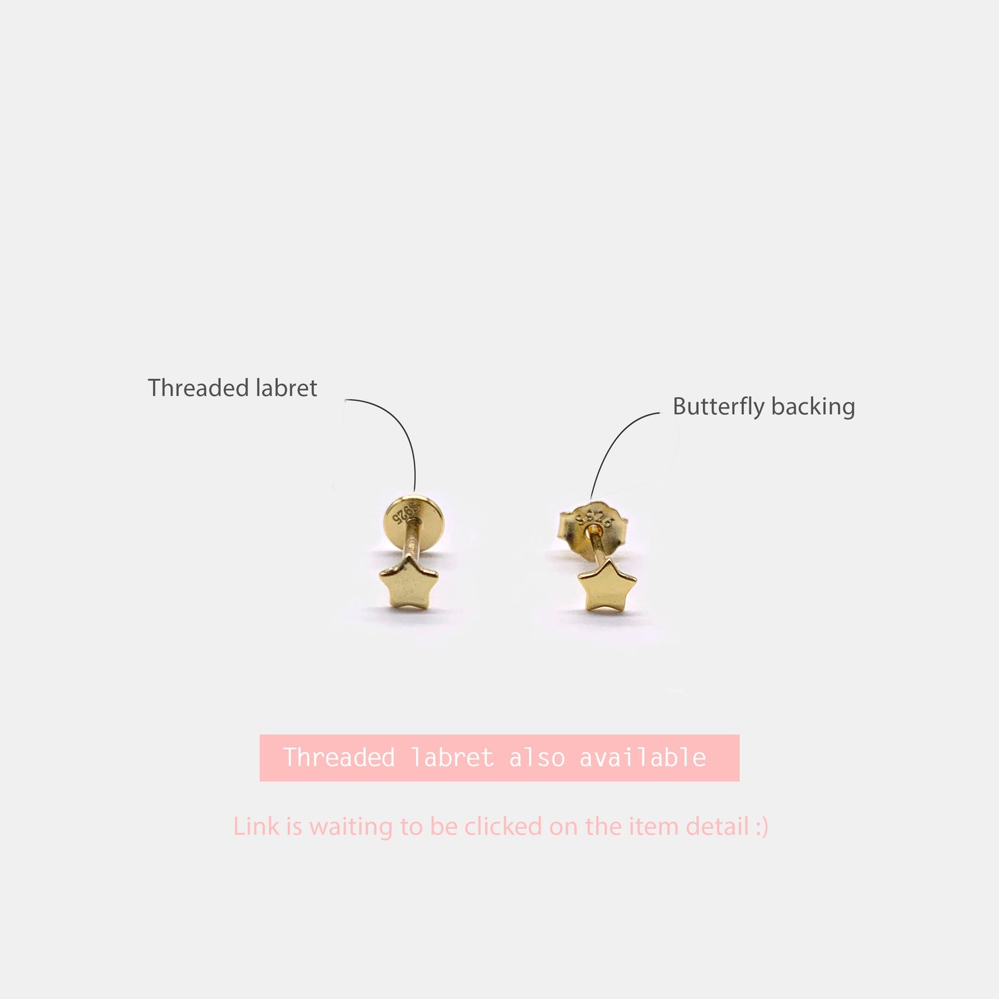 Tiny Star stud earrings - Dainty stud earrings - Sterling silver stud earrings