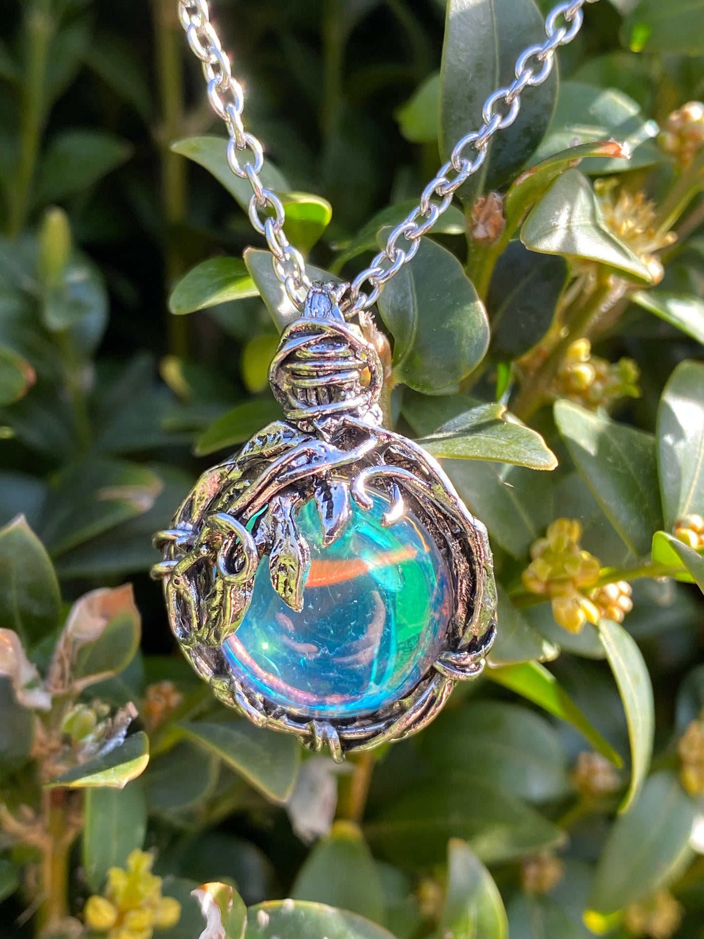 Witch’s Mirror Necklace | Hexenspiegel Protection Amulet From Dark Arts |  Wiccan Amulet | Alter Tool