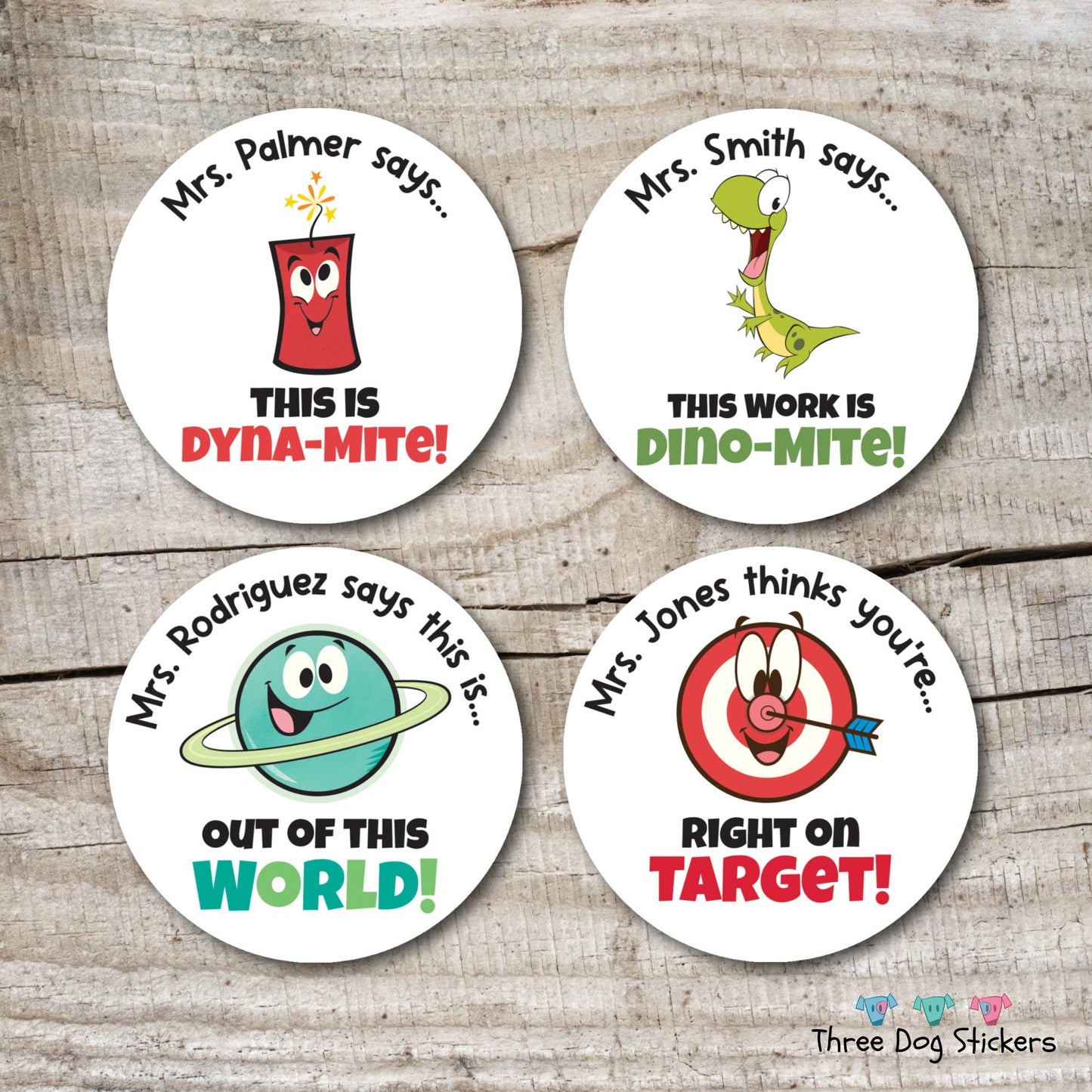 Personalized Teacher Stickers, Teacher Stickers, Reward Stickers, Teacher Name Stickers, Teacher Gift, Good Work Stickers, 192 Stickers
