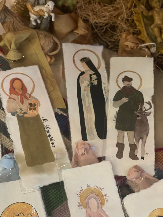 Watercolor Bookmarks Male Saints & Religious