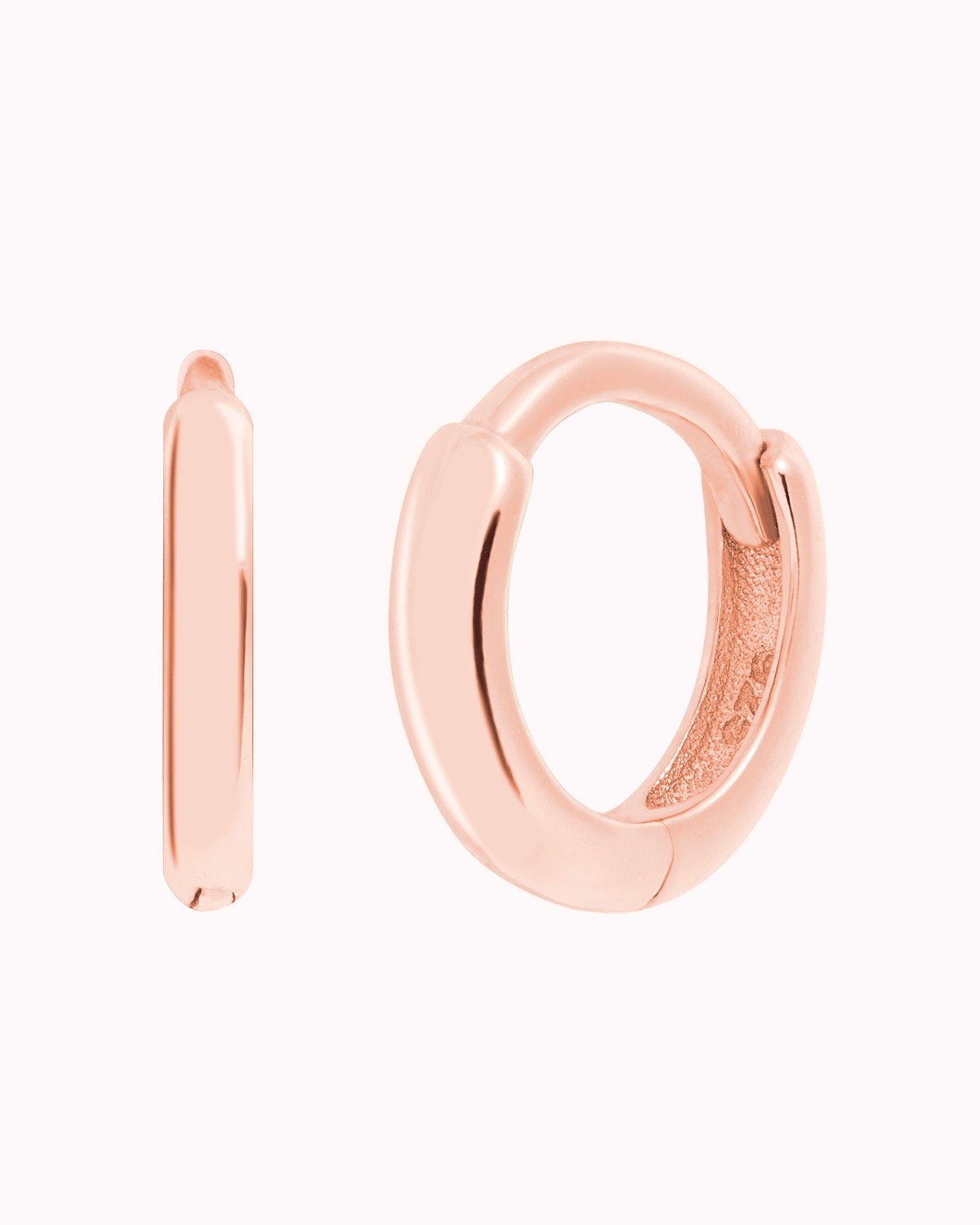 Minimalist & Tiny Second Hole Helix Silver Hoop Earrings - Two sizes available: 6 mm and 9 mm