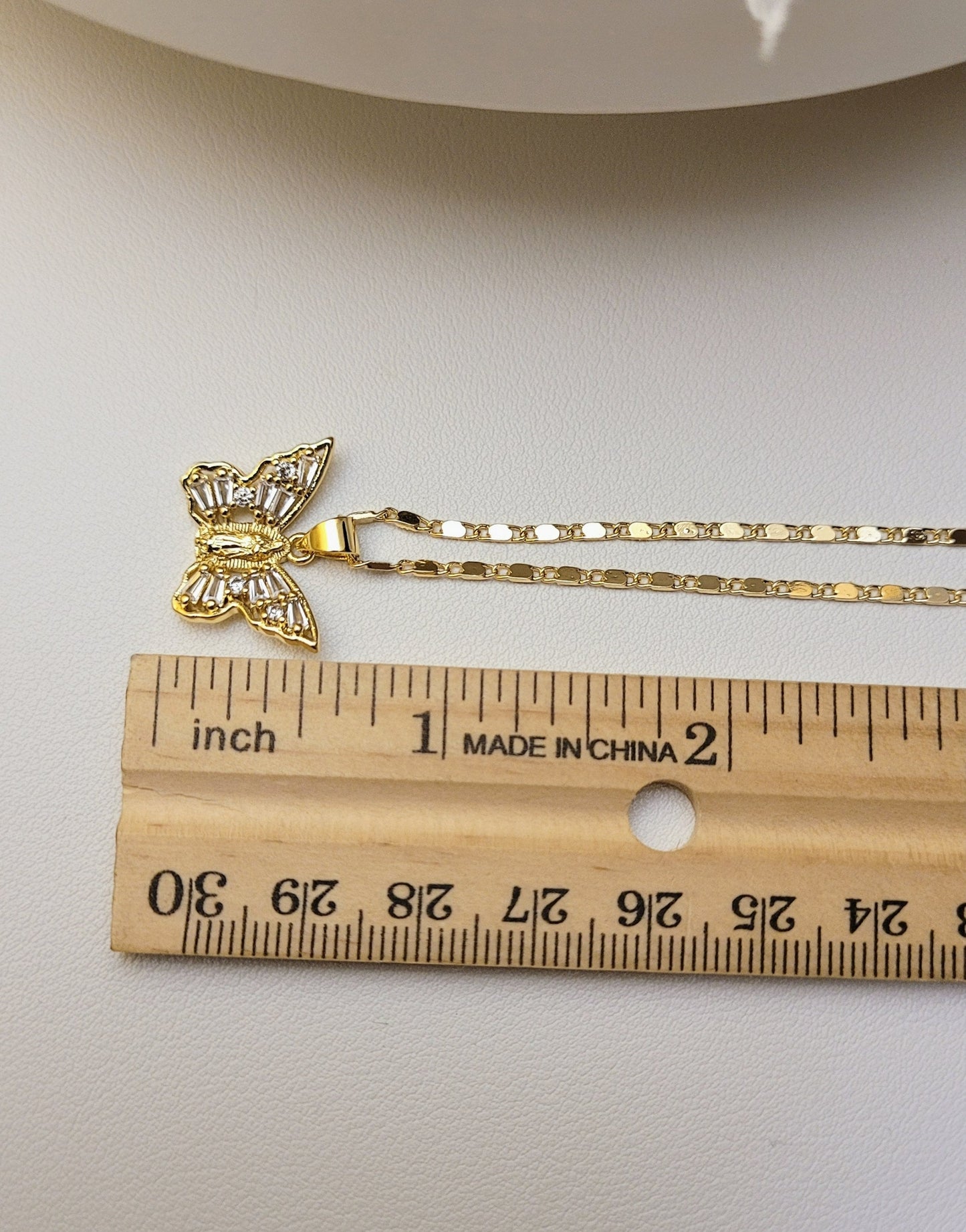 Butterfly Necklace, Virgencita Necklace, oro Laminado,  gold filled jewelry,  women's jewelry, Virgen Mary, gift for her, regalo para mujer