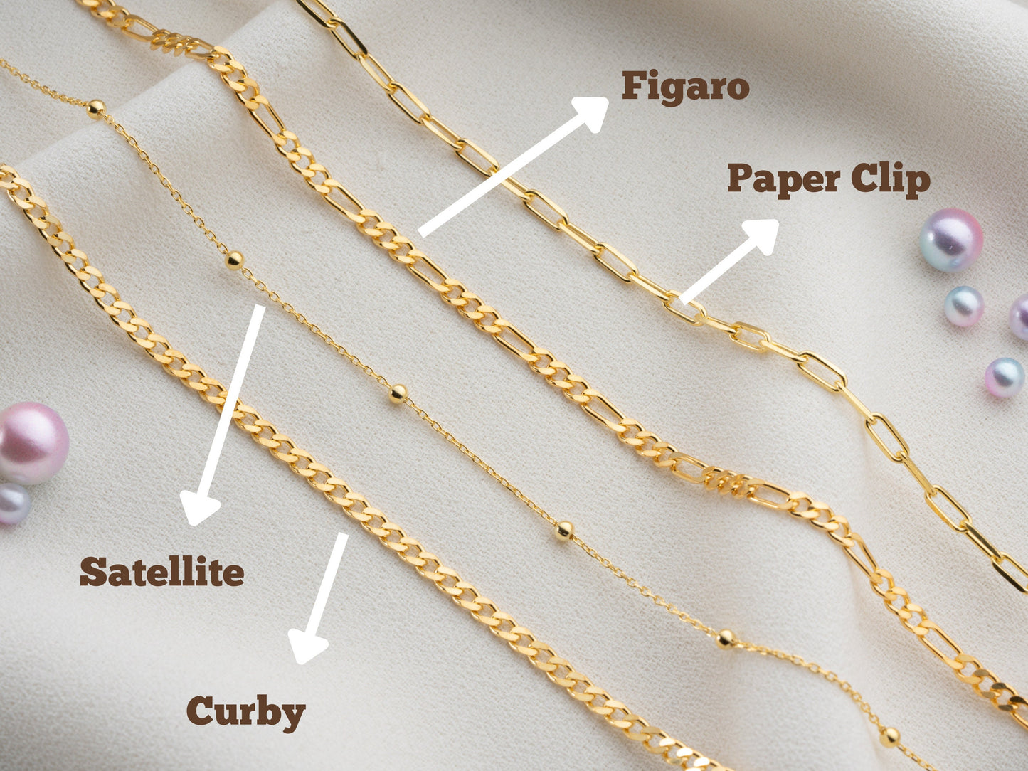14K Gold Personalized Name Necklace with Figaro Chain, Handmade Jewelry, Personalized Christmas Gift for Mom, Custom Name Plate Necklace
