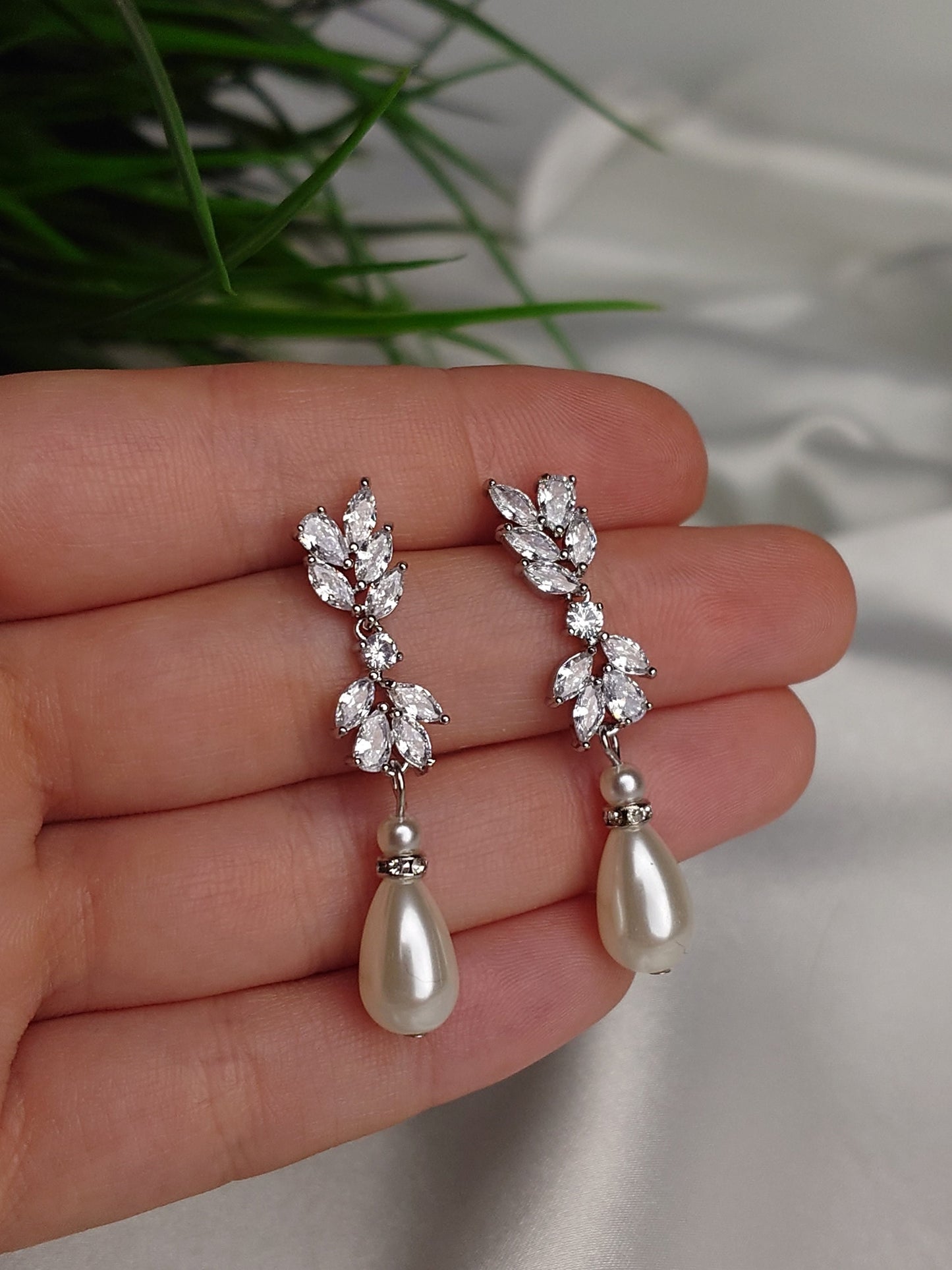 Pearl Bridal Necklace set Pearl Wedding Jewelry Rose Gold Pearl Necklace Pearl Bridal Necklace set Pearl Bridesmaid Jewelry Set
