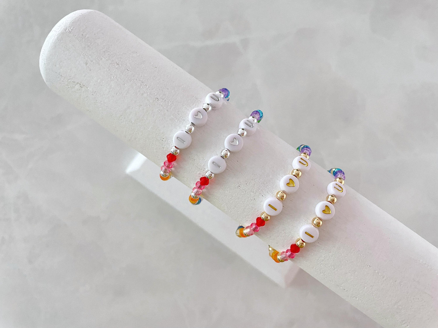 first day of school bracelet set | kindergarten bracelet | mommy and me bracelet | rainbow bracelet | preschool bracelet | kids bracelet