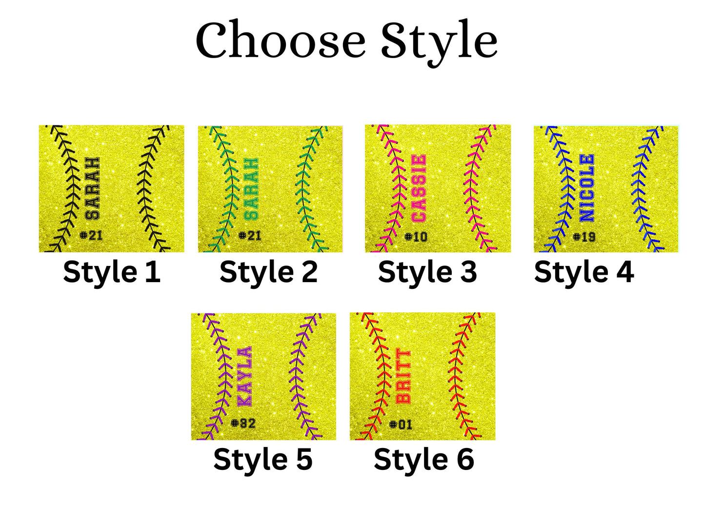 Custom softball team water bottles, Glitter softball tumbler, Gift for softball team, Personalized softball group cups, Bottle with name