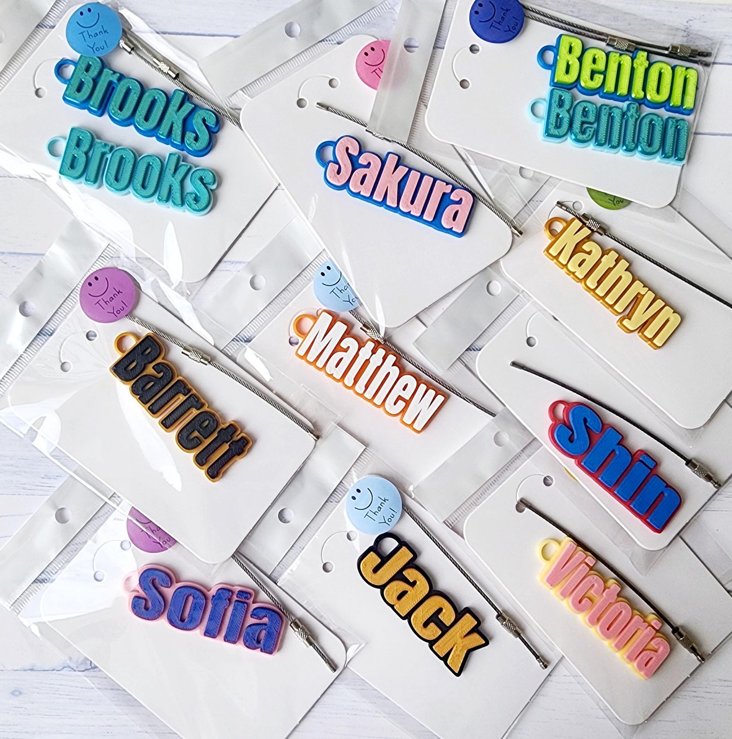 Bottle Name Tag, Personalized Name Keychain, Custom Backpack Tag, School Name Label, Tumbler Charm, Lunchbox Tag, 3D Printed Keychains