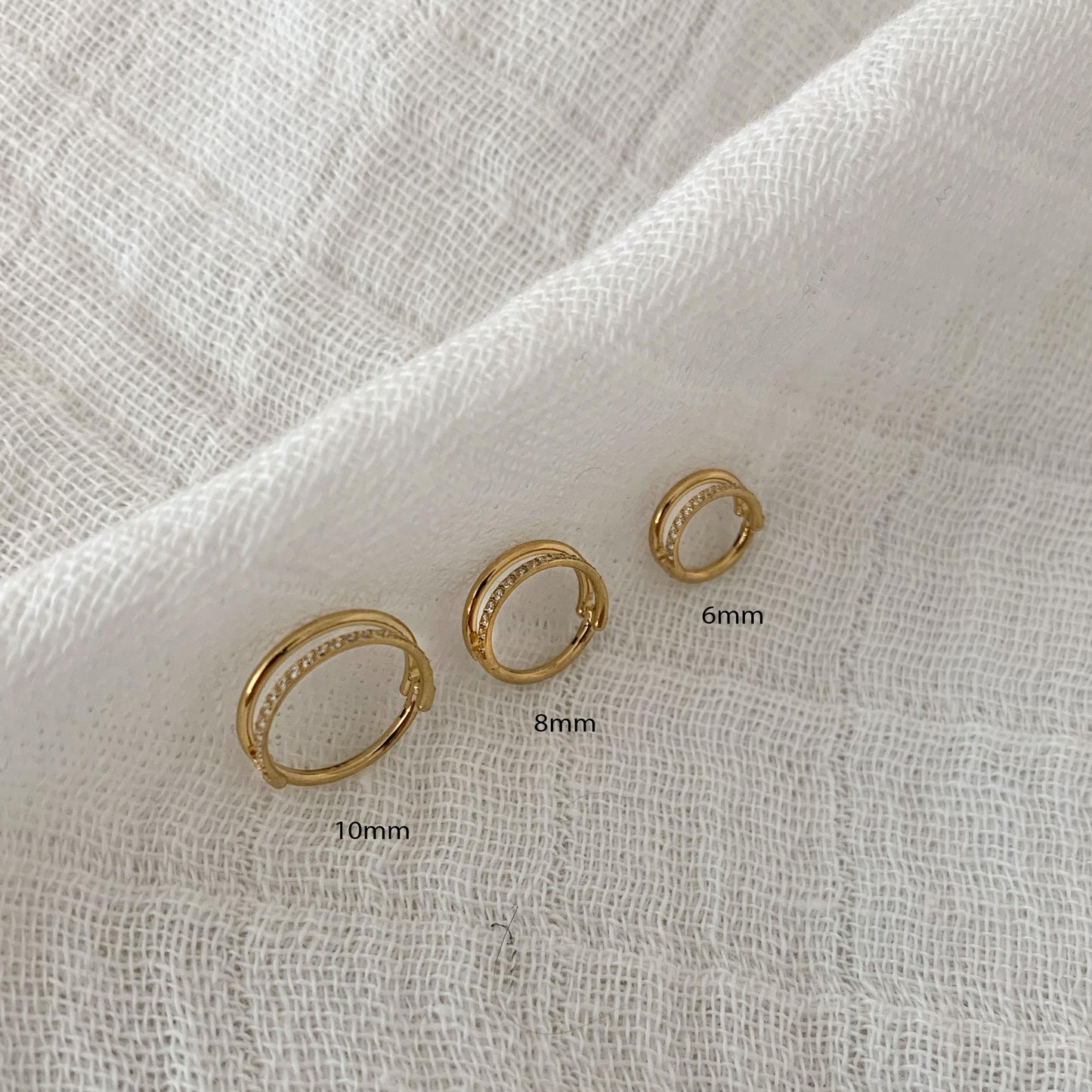 18G/16G  Titanium Double Hinge Hoop •  Hinged Segment Nose Ring •  Septum Clicker Ring • Cartilage Hoop • Helix Earring Hoop