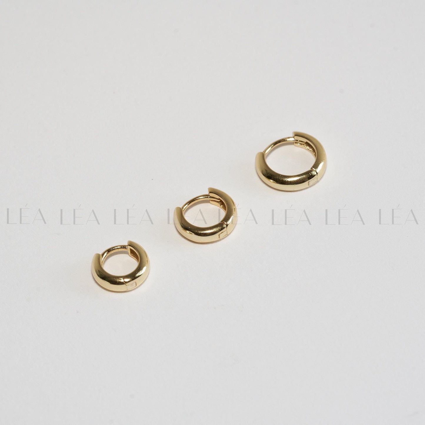 18K Gold Dainty Huggie Hoop Earrings • Thick Rounded Hoop Earrings • Chubby Gold Tiny Huggies • Sterling Silver Everyday Earrings