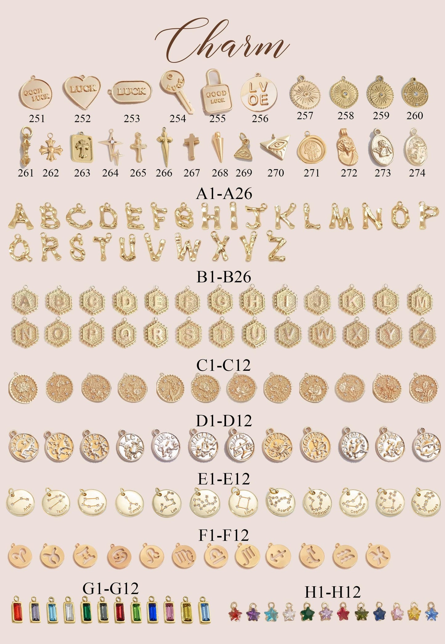 Create Your Own Custom Charm Necklace, Gold Multi Charm Necklace, Custom Charm Necklace for Her, Vintage Chunky Necklace, Christmas Gifts