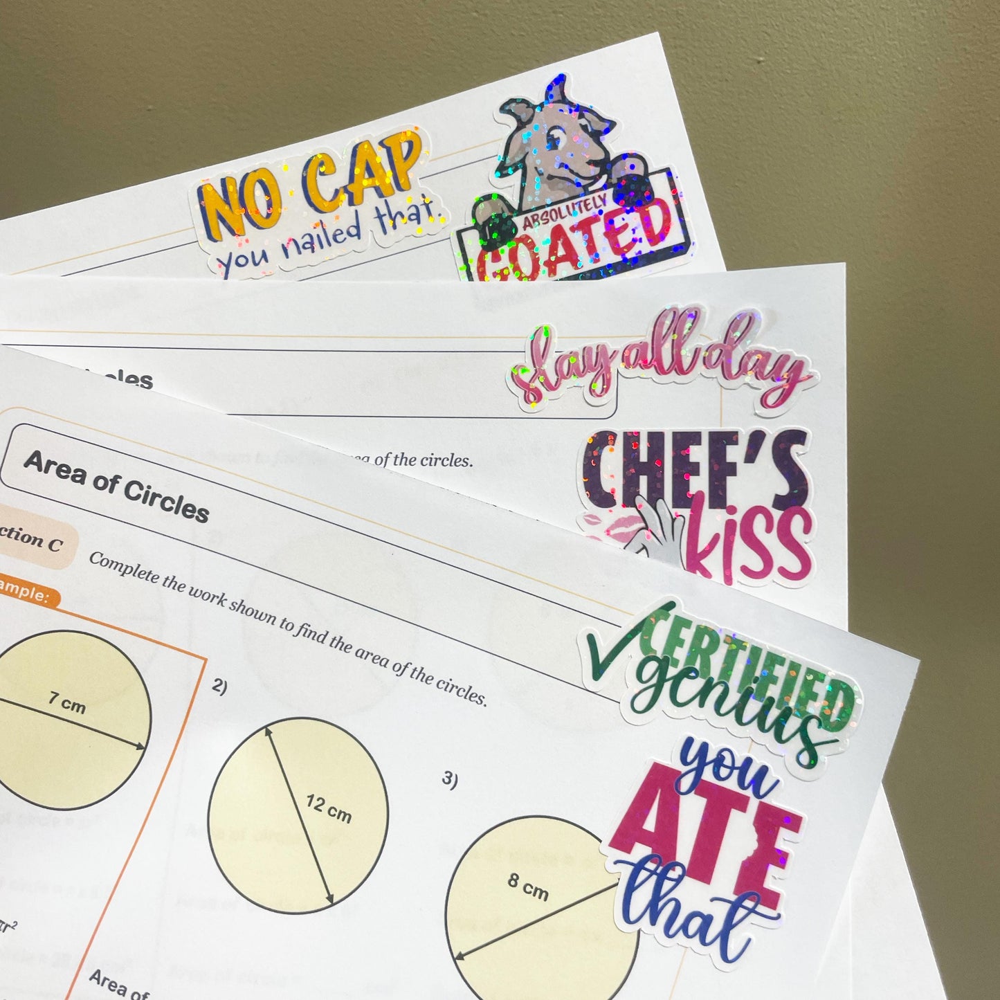 Classroom Reward Sticker, 20-Pack Kid-Lingo Slang Grading Sticker, Motivational Learning Incentive for Schools, Stickers for Teachers