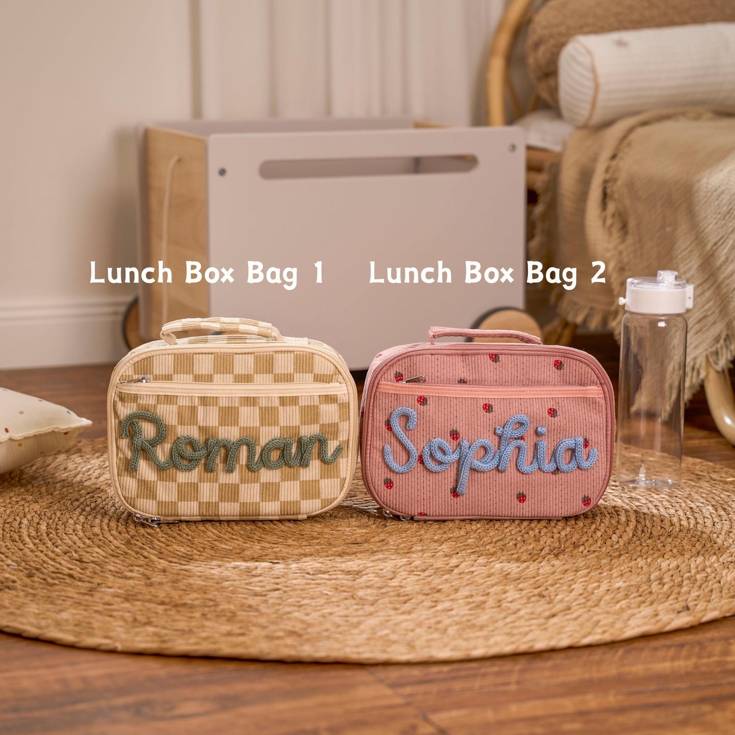 Personalized Kids Backpack Lunch Box Bag - Lightweight Durable Toddler Book Bag for Ages - Adjustable Straps - Toddler Book Bag