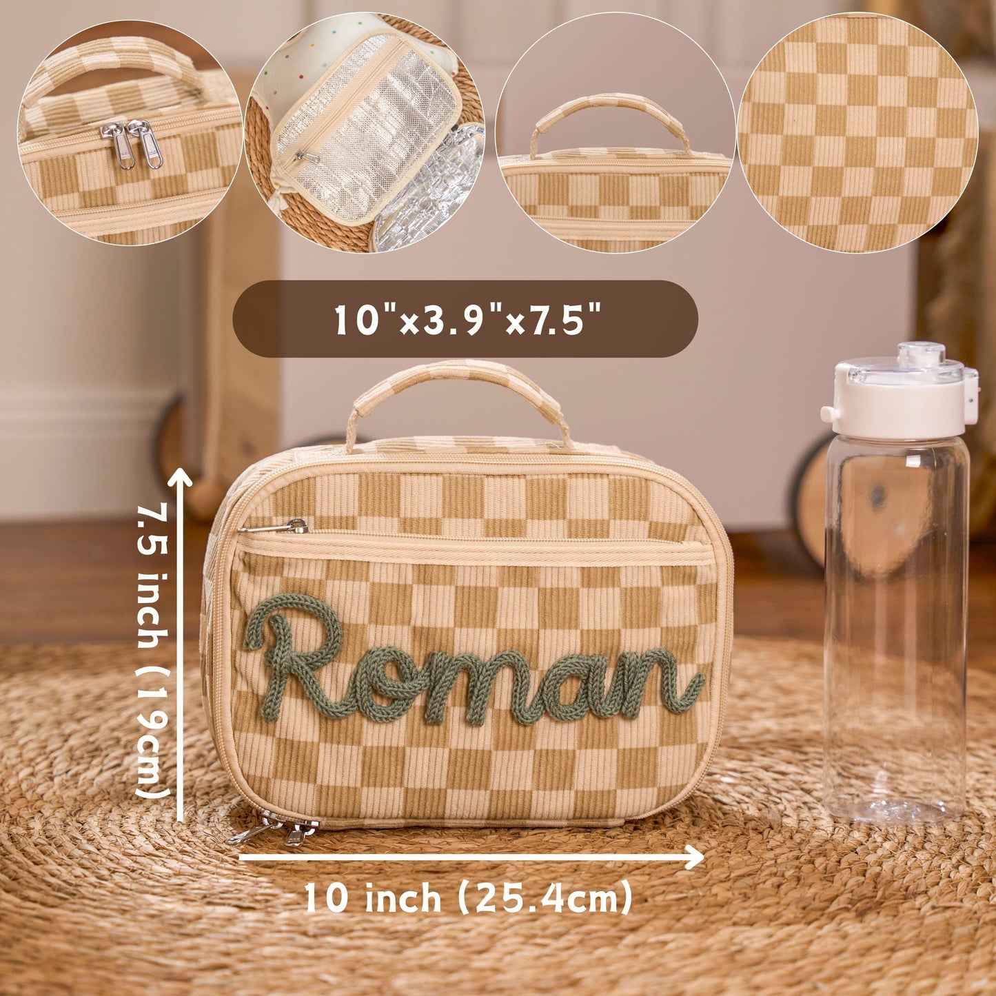 Personalized Kids Backpack Lunch Box Bag - Lightweight Durable Toddler Book Bag for Ages - Adjustable Straps - Toddler Book Bag