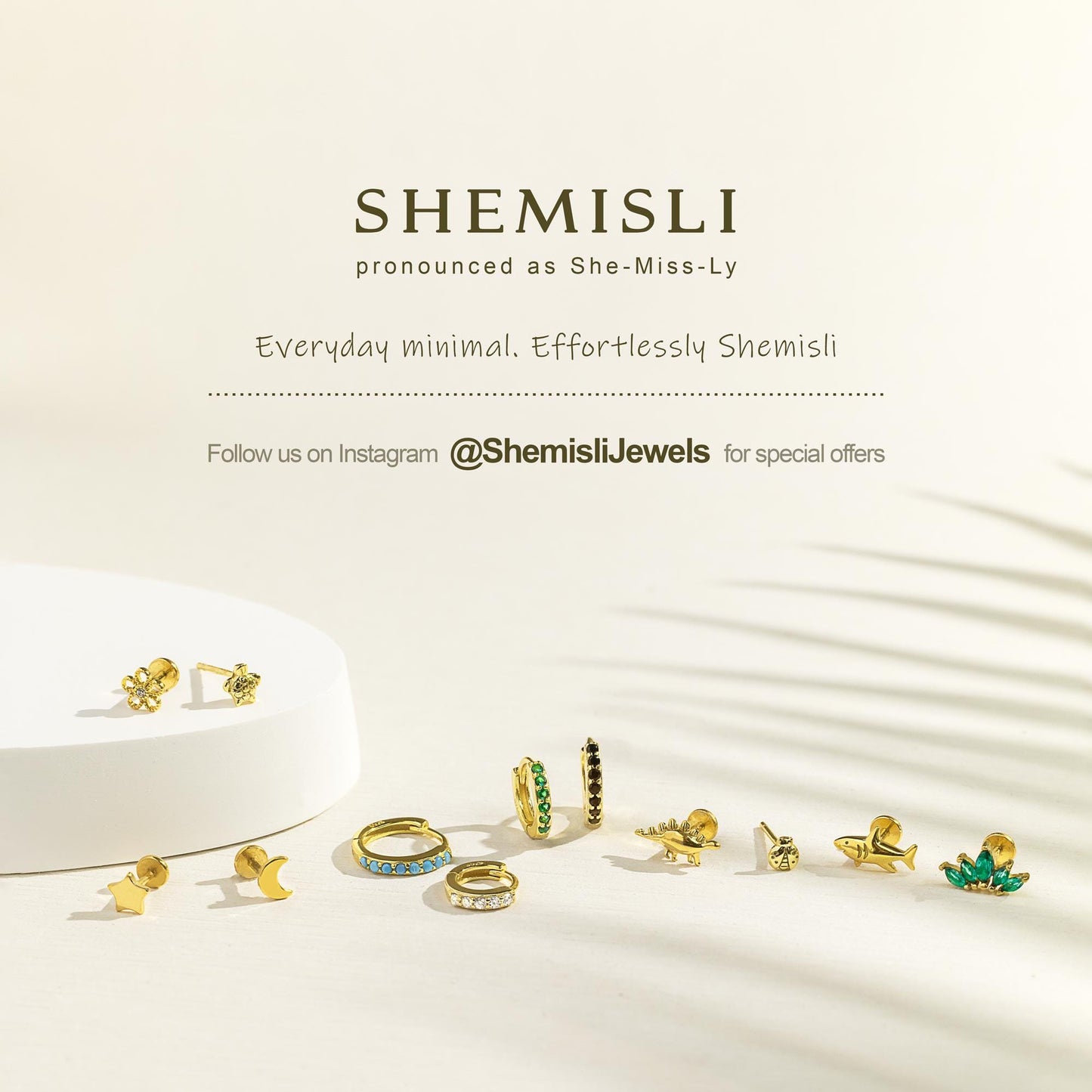 Double Chain Helix Earring With Screw Ball End, Unisex, Gold, Silver SHEMISLI SS1332 (Type A Ball End)
