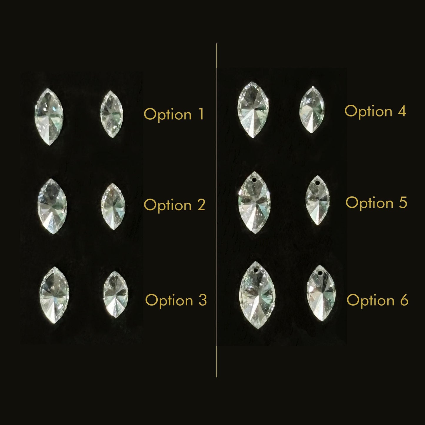 Double Floating Marquise Lab Diamond Stud Earring, Hidden Helix Piercing, 16g Threaded Flatback Stud, 14k 18k Solid Gold Jewelry