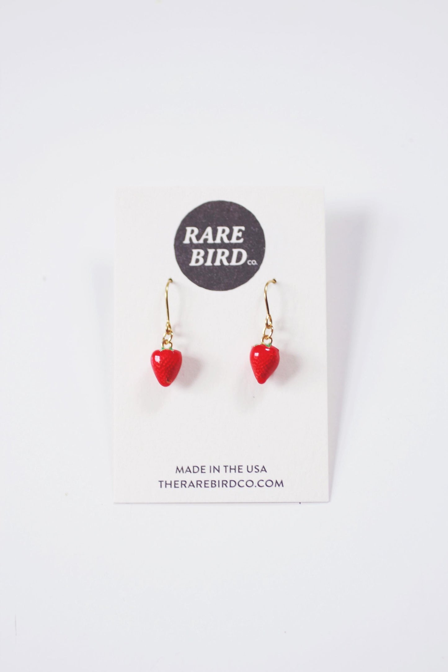 Tiny Strawberry Earrings | Enamel Charm Earrings | Minimalist Earrings | Modern Jewelry | Nature Earrings | Cute Earrings