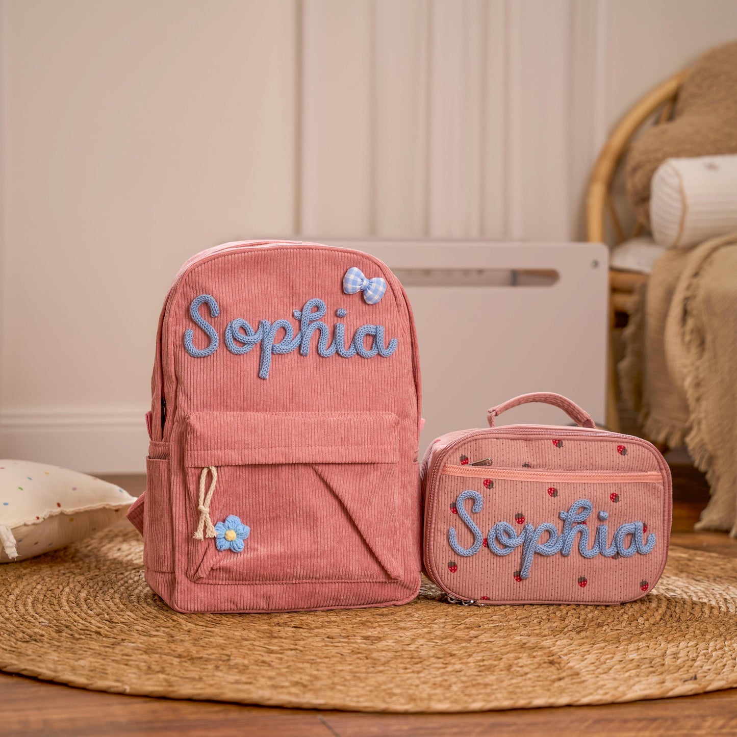 Personalized Kids Backpack Lunch Box Bag - Lightweight Durable Toddler Book Bag for Ages - Adjustable Straps - Toddler Book Bag