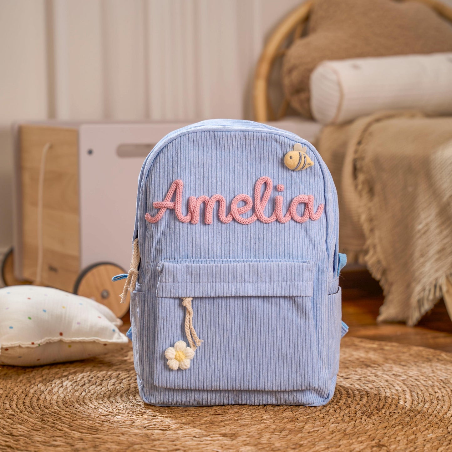 Personalized Kids Backpack Lunch Box Bag - Lightweight Durable Toddler Book Bag for Ages - Adjustable Straps - Toddler Book Bag