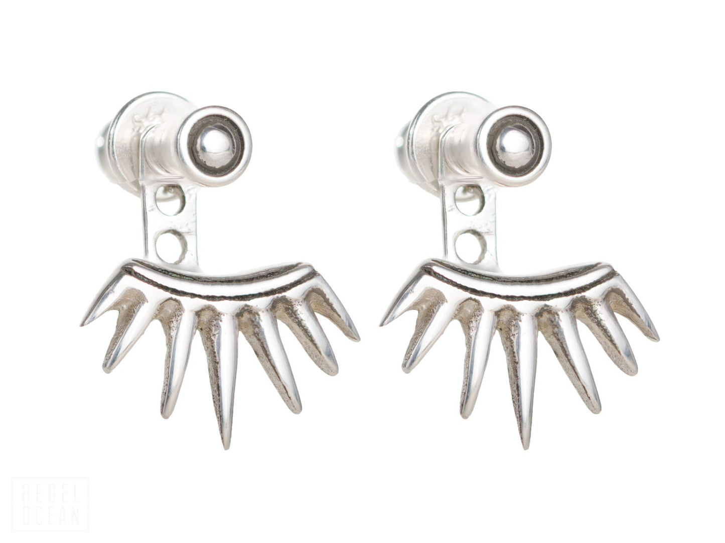 Sterling Silver Ear Jacket Earrings Sunshine Ear Cuff Earrings Boho Jewelry  Gift for Her Best Christmas Gift - JKT001